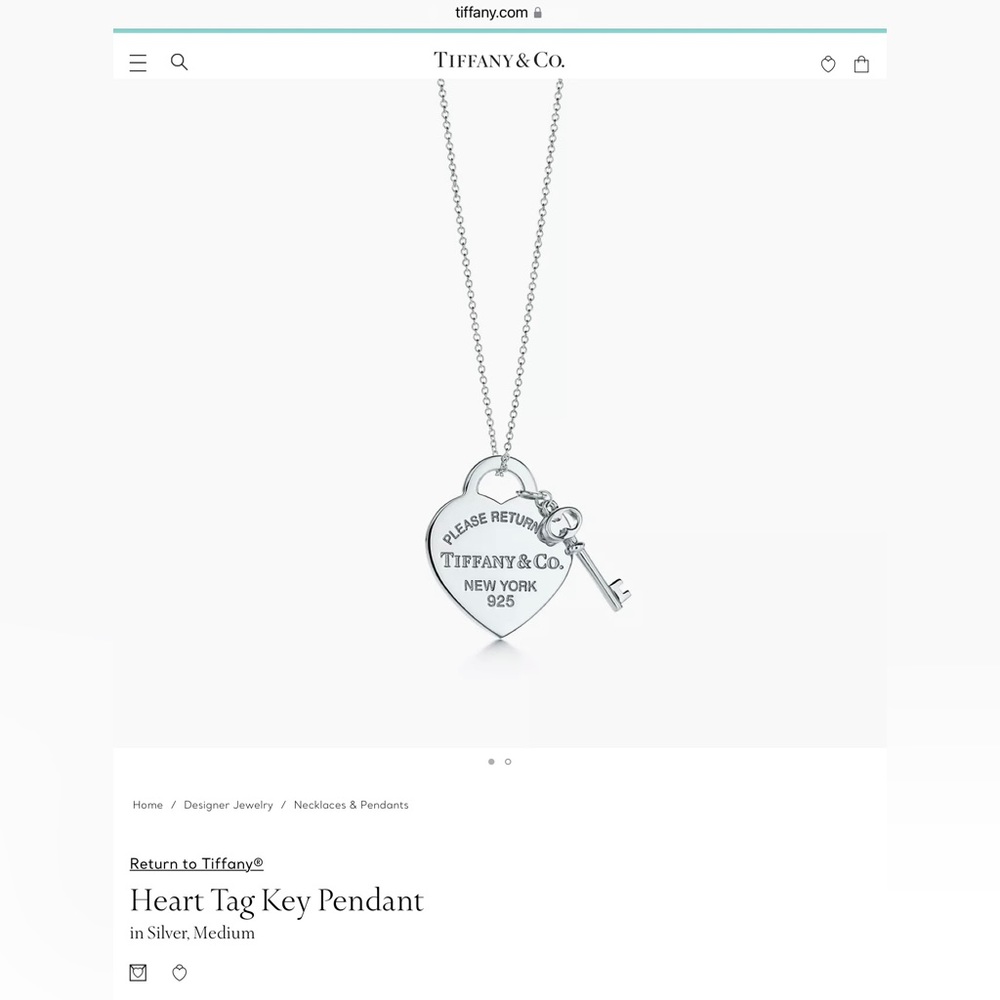 Tiffany and Co. Return to Tiffany®
Heart Tag Key Pendant